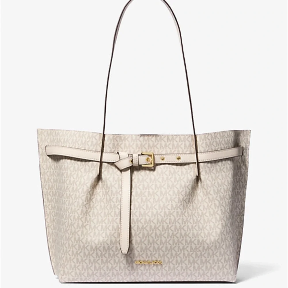Michael Kors Emilia Large Logo Tote Bag COLOR LT CRM MULTI NWT